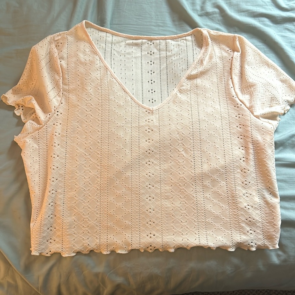 Textrured Crop Top